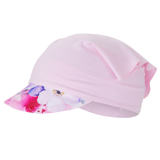 Little Angel-Šátek tenký kšilt Outlast® - růžová baby/kytky Velikost čepic: 3 | 42-44 cm