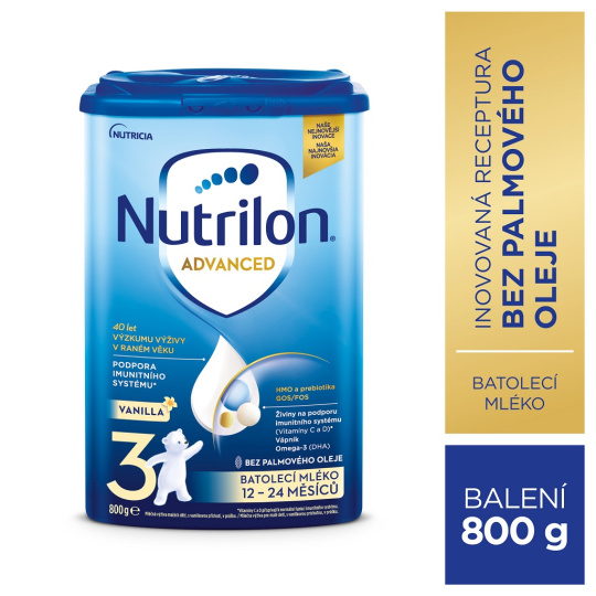 NUTRILON 3 Vanilla batolecí mléko 800 g, 12+