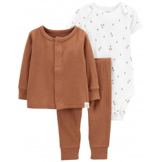 CARTER'S Set 3dílný body kr. rukáv, cardigan, tepláky Brown Arrows neutrál NB/ vel. L 56 CARTER'S Set 3dílný body kr. rukáv, cardigan, tepláky Brown Arrows neutrál NB/ vel. L 56