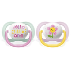Philips AVENT Šidítko Ultra air Play 0-6m dívka, 2 ks