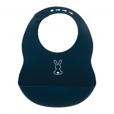 NATTOU Bryndák silikonový se zapínáním tmavomodrý bez BPA