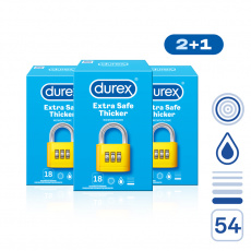 DUREX Extra Safe pack 54 ks (2+1) DUREX Extra Safe pack 54 ks (2+1)
