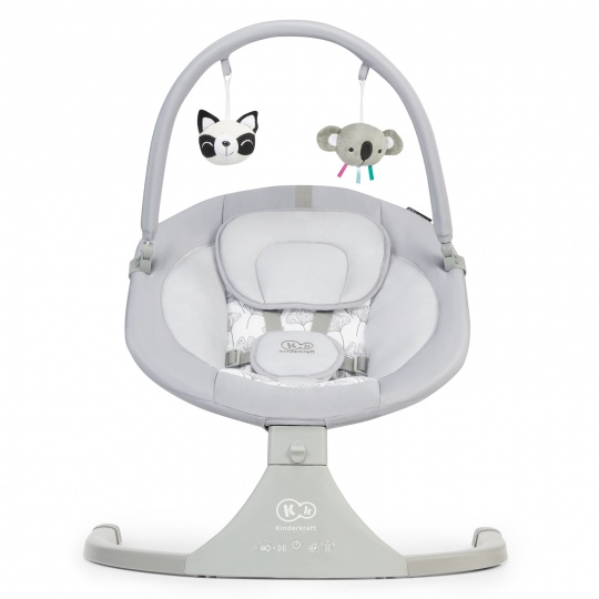 KINDERKRAFT Lehátko houpací s melodií 2v1 Luli grey, do 9 kg