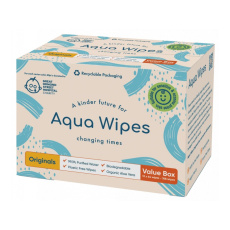 AQUA WIPES BIO Aloe Vera 100% rozložitelné ubrousky, 99% vody, 12x64ks = 768ks