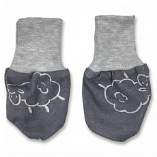 KAARSGAREN-Rukavičky bavlna 3 až 6 měsíců ovečka šedá