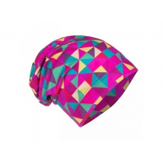 UNUO-Fleecová čepice Triangl holka UNUO-Fleecová čepice Triangl holka