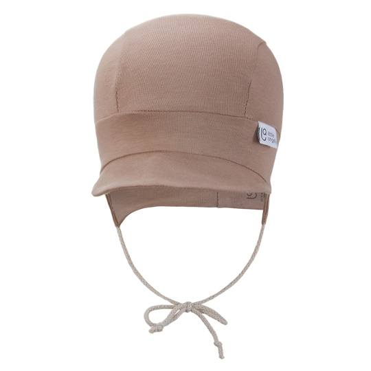 Little Angel-Kšiltovka tenká zavazovací Outlast® - oříšková Velikost čepic: 2 | 39-41 cm