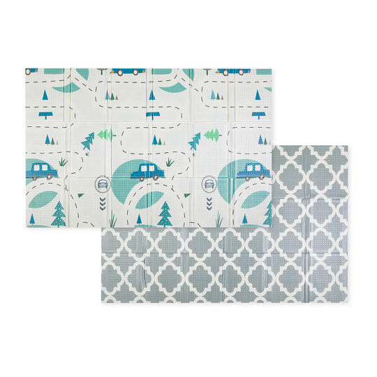 PETITE&MARS Podložka na hraní skládací Campy L 130x200cm Cars&Arabesca