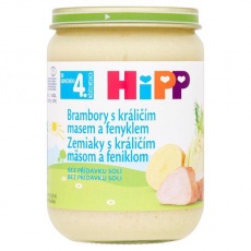 HiPP brambory s králičím masem a fenyklem 190 g HiPP brambory s králičím masem a fenyklem 190 g