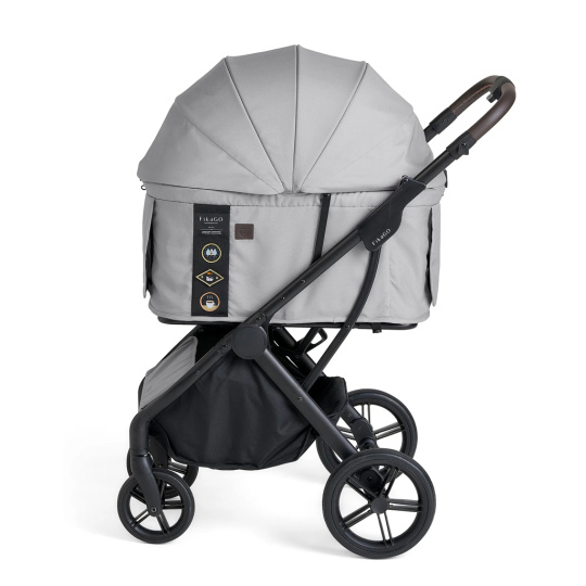 FIKAGO Kočárek pro kočky / psy AGILE2 Soft Grey