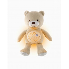 CHICCO Medvídek usínáček s projektorem a hudbou Baby Bear First Dreams neutral béžová 0m+