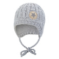 Little Angel-Čepice pletená zavazovací sloupky Outlast ® - sv.šedá Velikost čepic: 1 | 36-38 cm
