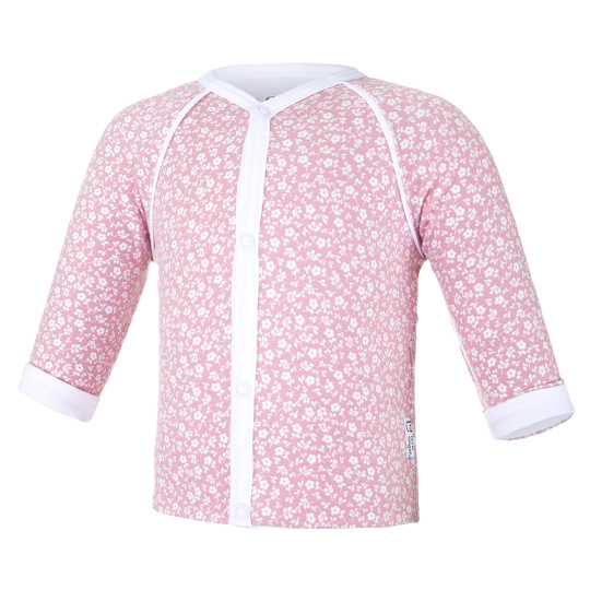 Little Angel-Kabátek podšitý Outlast® - starorůžová kvítka/bílá Velikost oblečení: 62