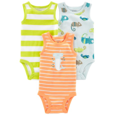 CARTER'S Body bez rukávů Stripes Animals kluk 3ks NB/vel. 56 CARTER'S Body bez rukávů Stripes Animals kluk 3ks NB/vel. 56