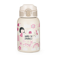 PETITE&MARS Láhev nerezová termo se slámkou 350 ml Twinkling Fairy 12m+ PETITE&MARS Láhev nerezová termo se slámkou 350 ml Twinkling Fairy 12m+