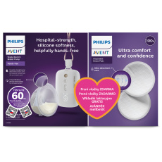 Philips AVENT Odsávačka mateřského mléka elektrická Hands-Free Premium Plus SCF531/11+Dárek Philips AVENT Odsávačka mateřského mléka elektrická Hands-Free Premium Plus SCF531/11+Dárek