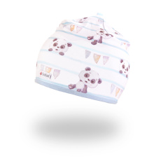 Little Angel-Čepice podšitá Outlast® - panda pruhy/sv.modrá Velikost čepic: 2 | 39-41 cm