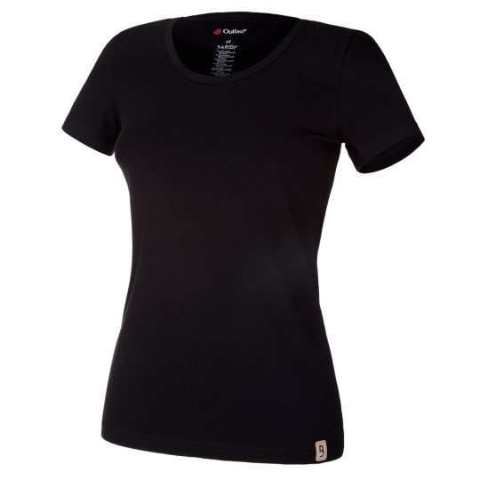 Little Angel-Tričko dámské KR tenké výstřih U Outlast® - černá Velikost oblečení: S Little Angel-Tričko dámské KR tenké výstřih U Outlast® - černá Velikost oblečení: S