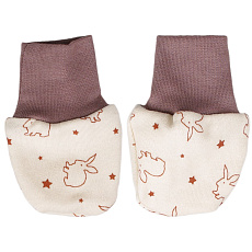 KAARSGAREN-Rukavičky bio-bavlna 0 až 3 měsíce králíci