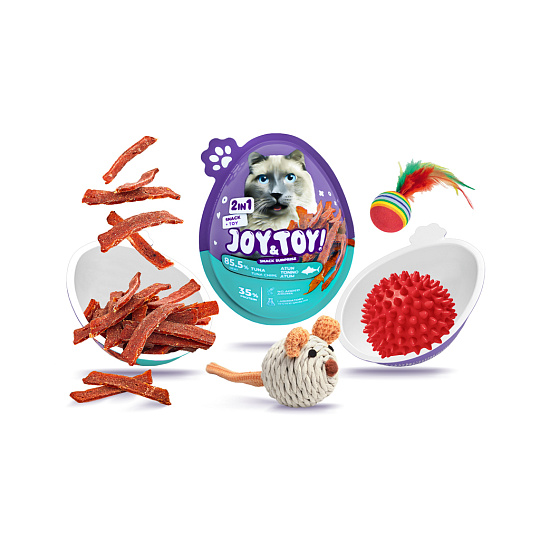 JOY&TOY! Vajíčko pro kočky s překvapením Tuna Chips - tuňákové masíčko
