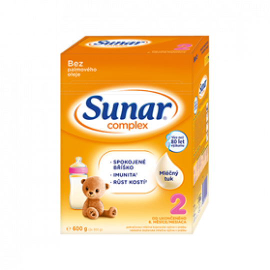 SUNAR Complex 2 Mléko pokračovací 600 g