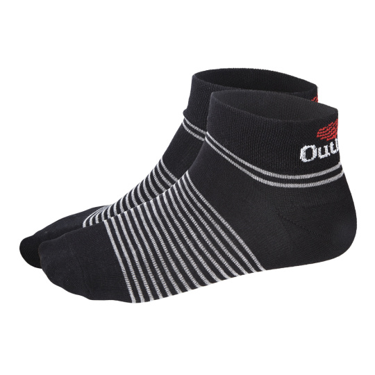 Little Angel-Ponožky nízké Outlast® - černá/pruh šedý Velikost: 35-38