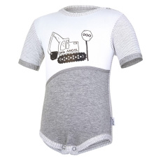 Little Angel-Body tenké STAVITEL KR Outlast® - pruh bílošedý melír Velikost: 74