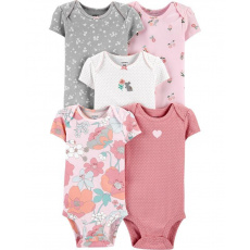 CARTER'S Body krátký rukáv Floral Pink dívka LBB 5 ks PRE/vel. 46 CARTER'S Body krátký rukáv Floral Pink dívka LBB 5 ks PRE/vel. 46