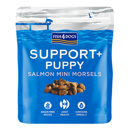 FISH4DOGS Pamlsky pro štěňátka SUPPORT+ zdravé klouby losos 150 g FISH4DOGS Pamlsky pro štěňátka SUPPORT+ zdravé klouby losos 150 g