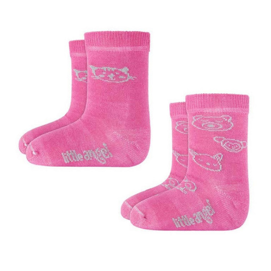Little Angel-Ponožky dětské set obrázek Outlast® - růžová Velikost: 25-29 | 17-19 cm