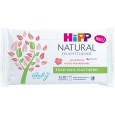 HiPP Babysanft Čistící vlhčené ubrousky Natural 10 ks HiPP Babysanft Čistící vlhčené ubrousky Natural 10 ks