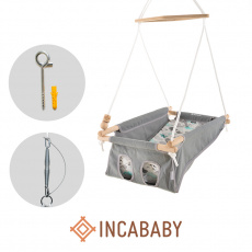 INCABABY Houpačka dětská Babyswing 0m + Whale FW + pružina + hák do houpačky INCABABY Houpačka dětská Babyswing 0m + Whale FW + pružina + hák do houpačky