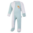 Little Angel-Overal smyk DR Outlast® - lišejník melír/pruh bílošedý melír Velikost oblečení: 62