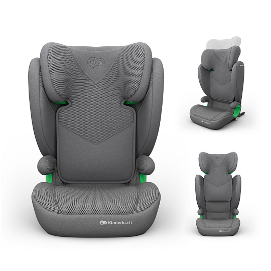 KINDERKRAFT Autosedačka Junior Fix 2 Plus (100-150 cm) Grey KINDERKRAFT Autosedačka Junior Fix 2 Plus (100-150 cm) Grey
