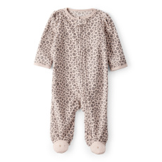 CARTER'S Overal na zip fleece Sleep & Play print Leopard dívka NB/vel.56