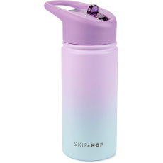 SKIP HOP Láhev s brčkem nerezová Wander - ombré purple, 450ml SKIP HOP Láhev s brčkem nerezová Wander - ombré purple, 450ml