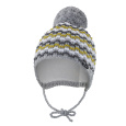 Little Angel-Čepice pletená zavazovací vlnky Outlast ® - sv.šedá Velikost čepic: 3 | 42-44 cm