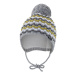 Little Angel-Čepice pletená zavazovací vlnky Outlast ® - sv.šedá Velikost čepic: 3 | 42-44 cm