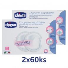 CHICCO Tampóny do podprsenky antibakteriální 120 ks CHICCO Tampóny do podprsenky antibakteriální 120 ks