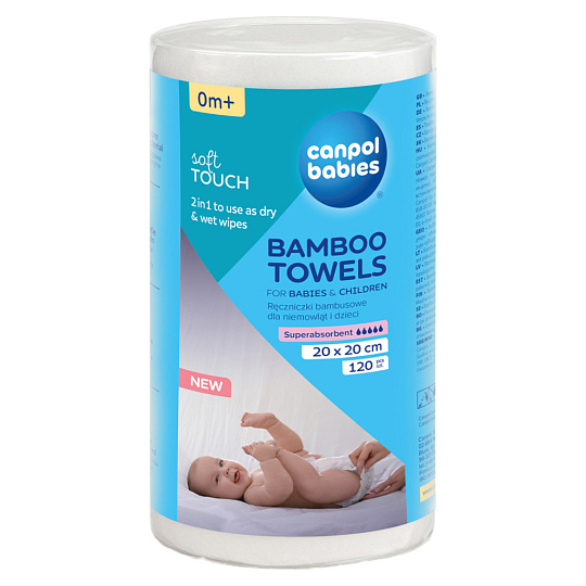 CANPOL BABIES Ručníky jednorázové bambusové 120 ks