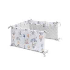 SENSILLO Mantinel do postýlky velvet FLIGHT IN CLOUDS PLUSH KARO 180x30 cm SENSILLO Mantinel do postýlky velvet FLIGHT IN CLOUDS PLUSH KARO 180x30 cm