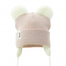 PUPILL Čepice zimní Gwidon pink cream vel. 38-40 PUPILL Čepice zimní Gwidon pink cream vel. 38-40