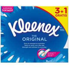 KLEENEX Papírové kapesníky Original Box 80 ks 3+1 KLEENEX Papírové kapesníky Original Box 80 ks 3+1