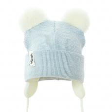 PUPILL Čepice zimní Gwidon blue cream vel. 38-40 PUPILL Čepice zimní Gwidon blue cream vel. 38-40