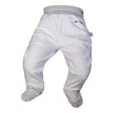 Little Angel-Polodupačky smyk Outlast® - bílá/pruh šedobílý Velikost: 74 Little Angel-Polodupačky smyk Outlast® - bílá/pruh šedobílý Velikost: 74