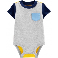 CARTER'S Body krátký rukáv Colorblock chlapec 6 m/vel. 68 CARTER'S Body krátký rukáv Colorblock chlapec 6 m/vel. 68