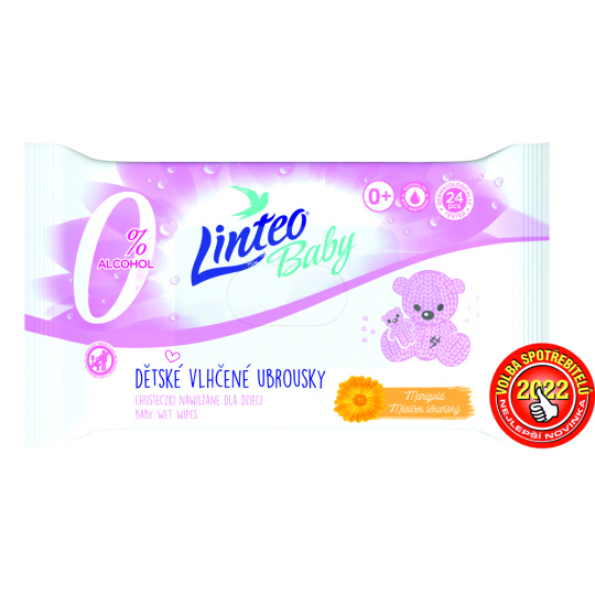 LINTEO BABY vlhčené ubrousky Soft & Cream 24 ks