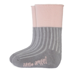 Little Angel-Ponožky froté Outlast® - tm.šedá/sv.růžová Velikost ponožek: 20-24 | 14-16 cm Little Angel-Ponožky froté Outlast® - tm.šedá/sv.růžová Velikost ponožek: 20-24 | 14-16 cm
