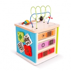 BABY EINSTEIN Hračka dřevěná aktivní kostka Innovation Station HAPE 12m+ BABY EINSTEIN Hračka dřevěná aktivní kostka Innovation Station HAPE 12m+