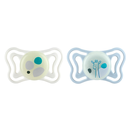 CHICCO Dudlíky Physioforma Light silikonové ortodontické neutral 2-6m, 2 ks CHICCO Dudlíky Physioforma Light silikonové ortodontické neutral 2-6m, 2 ks